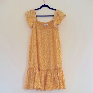 Wonderly Yellow Floral Dress